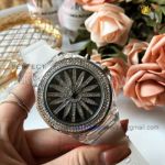 Perfect Replica Chopard Diamond Bezel Transparent Rubber Strap 45mm Women's Watch